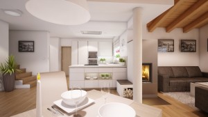 Vizualizace akumulačního krbu